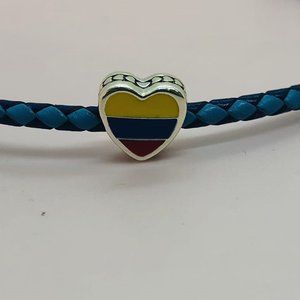 Colombia American Flag Exclusive Heart Charm Colombia Exclusive Country Heart